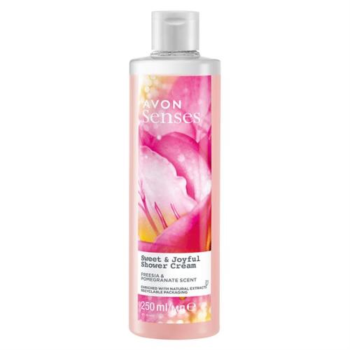 Gel douche Sweet and Joyful Avon Senses freesia grenade