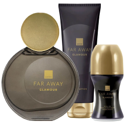Lot Far Away Glamour : eau de parfum, lait corps et déodorant